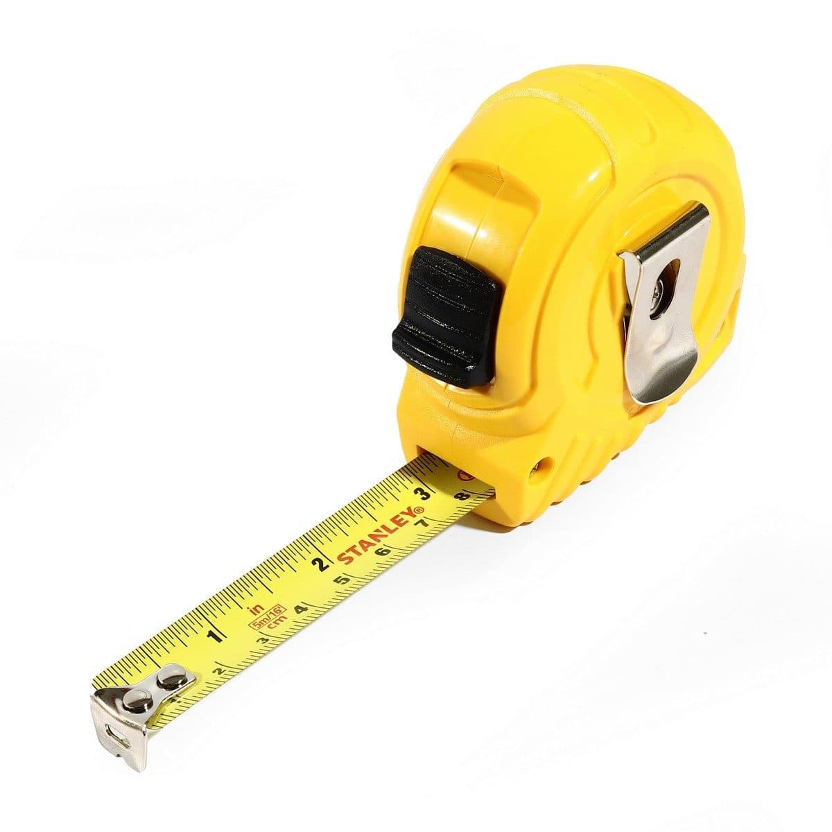 STANLEY ตลับเมตร 5 ม. X 16 มม. รุ่น Global Tape Tray 5M สีเหลือง มีความแม่นยำระดับ Class II Tru-Zero Hook (สแตนเล่ย์)