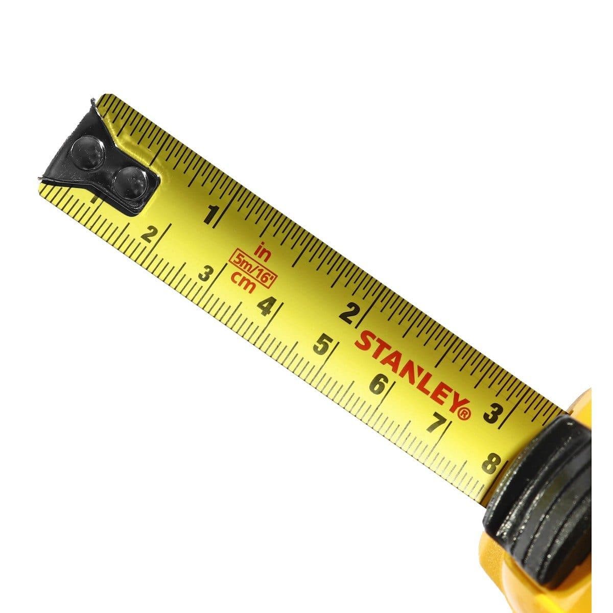 STANLEY ตลับเมตร 5 ม. X 16 มม. รุ่น Global Tape Tray 5M สีเหลือง มีความแม่นยำระดับ Class II Tru-Zero Hook (สแตนเล่ย์)