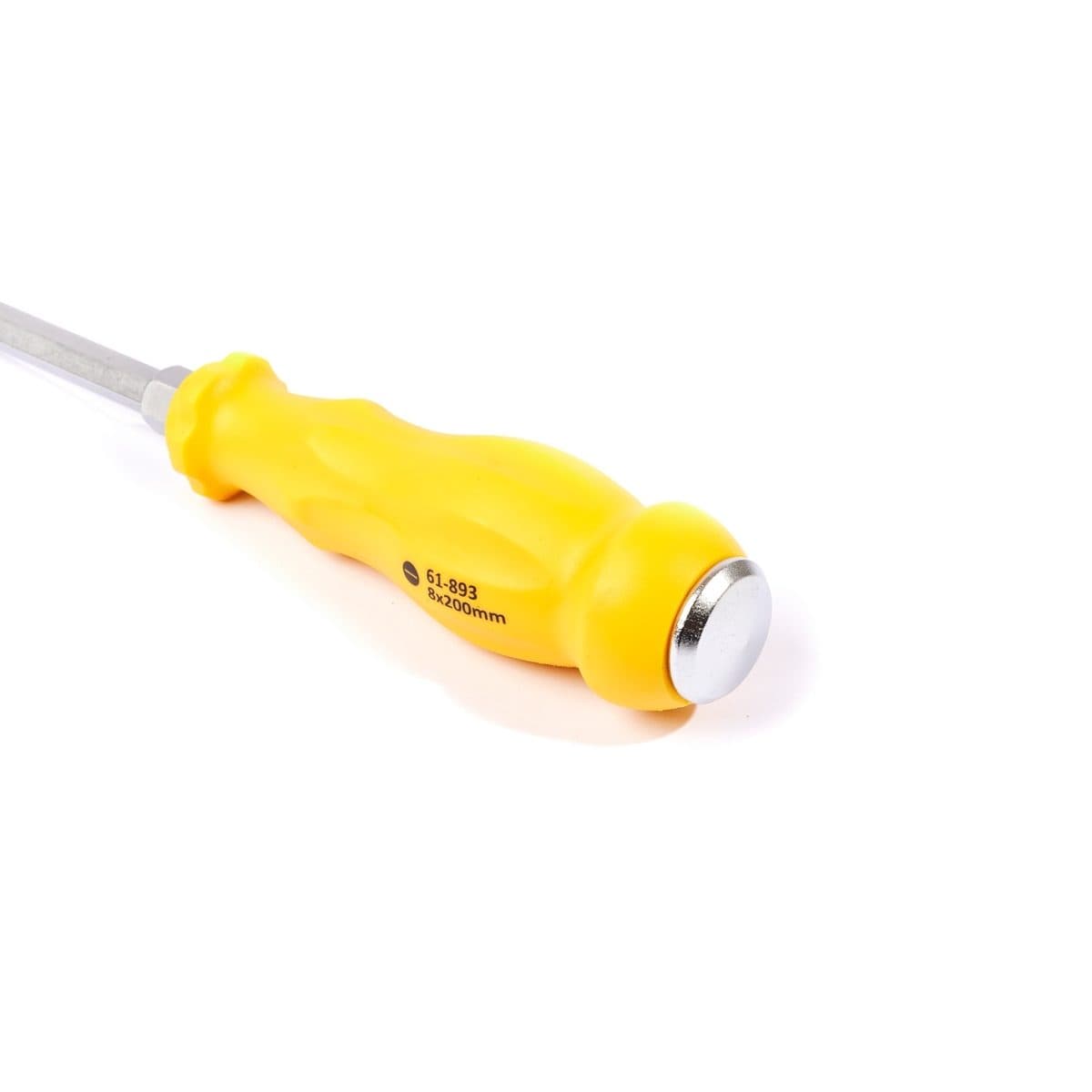 STANLEY ไขควงตอก ปากแบน 61-893 ขนาด 8 มม. X 8 นิ้ว ทำจากโลหะ S2 มีแถบแม่เหล็กออกไซค์ดำที่ปลายหัวไขควง ใช้สำหรับขันหรือตอก (สแตนเล่ย์)