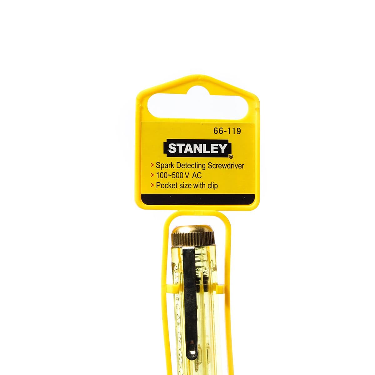 ไขควงลองไฟ สแตนเล่ย์ (STANLEY) รุ่น 66 - 119 ขนาด 127 มม. ช่วงการทดสอบ 100-500 โวลต์