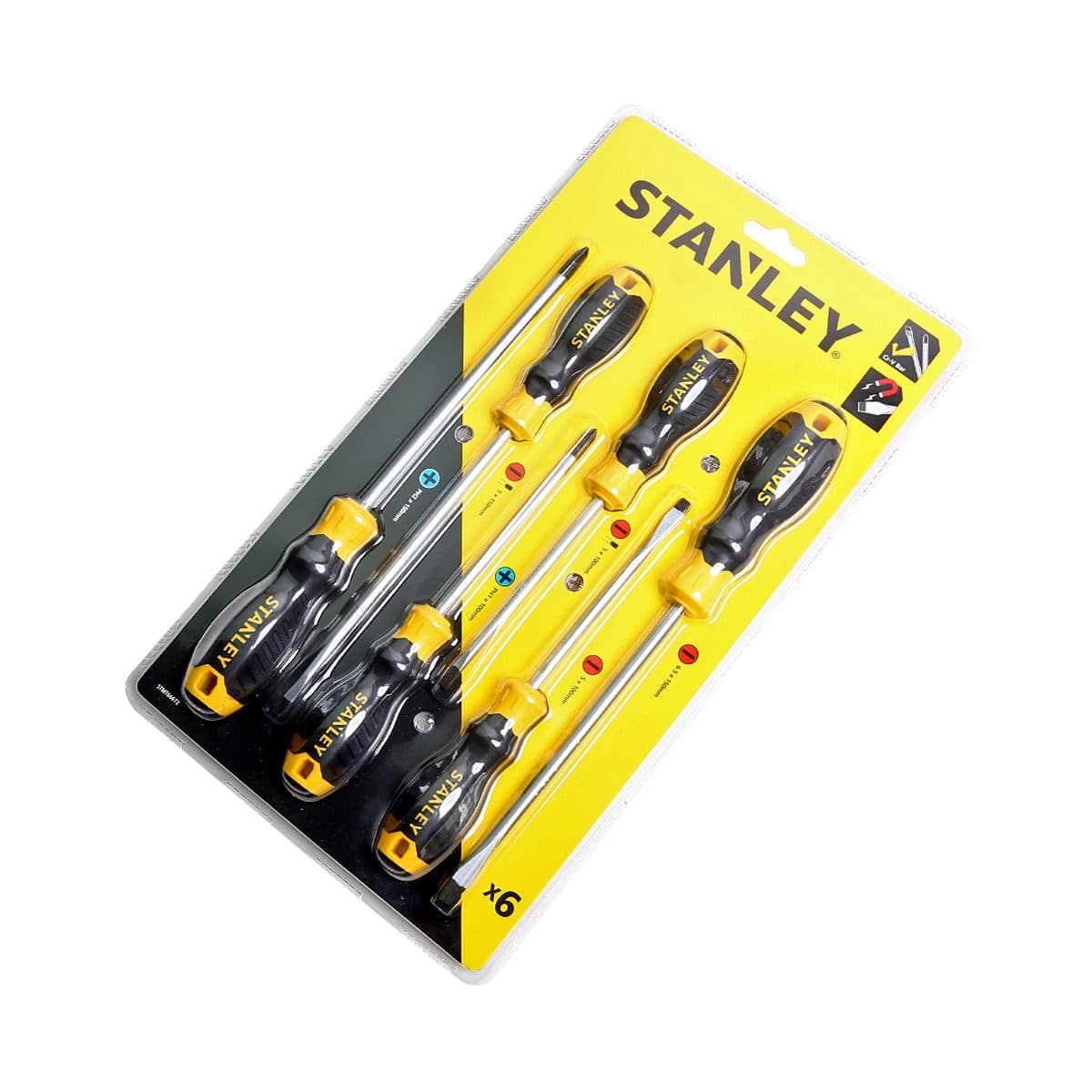 66-672 ชุดไขควง 6 ชิ้น PH1,2 แบน5,6.5มม