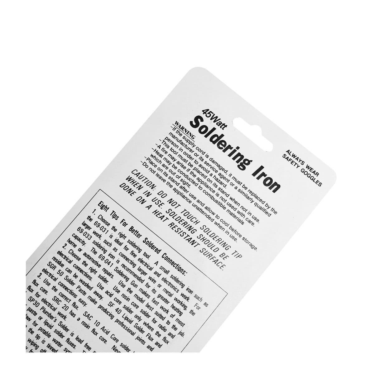 69-033C หัวแรงบัดกรี ปลั๊มแบน 45W/220V