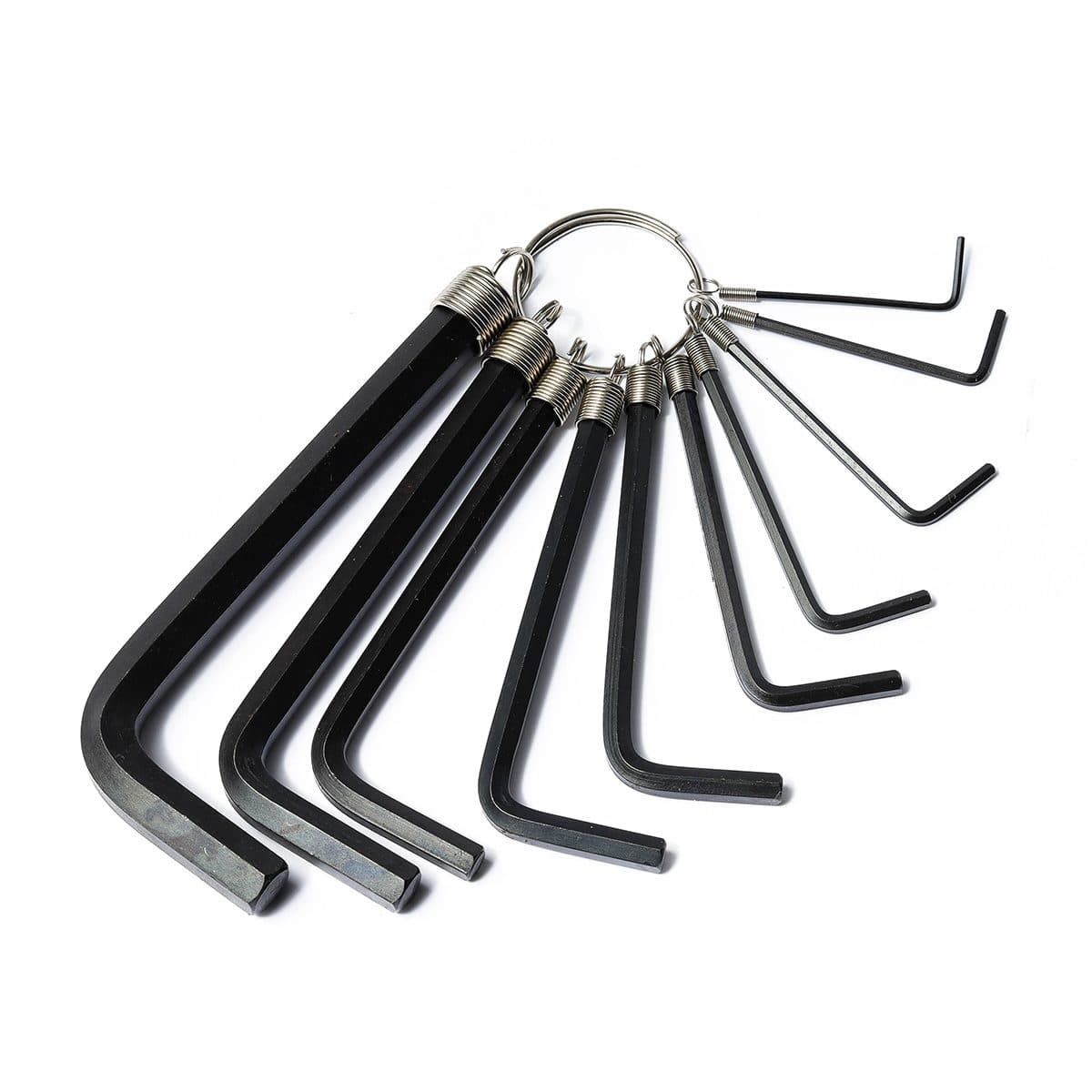 ชุดประแจแอล หัว 6 เหลี่ยม ก้านดำ แบบเข้าห่วง สแตนเล่ย์ (STANLEY) รุ่น 69-213 1 ชุด 10 ชิ้น ประกอบไปด้วยขนาด 1.5, 2, 2.5, 3, 4, 5, 5.5, 6, 8,