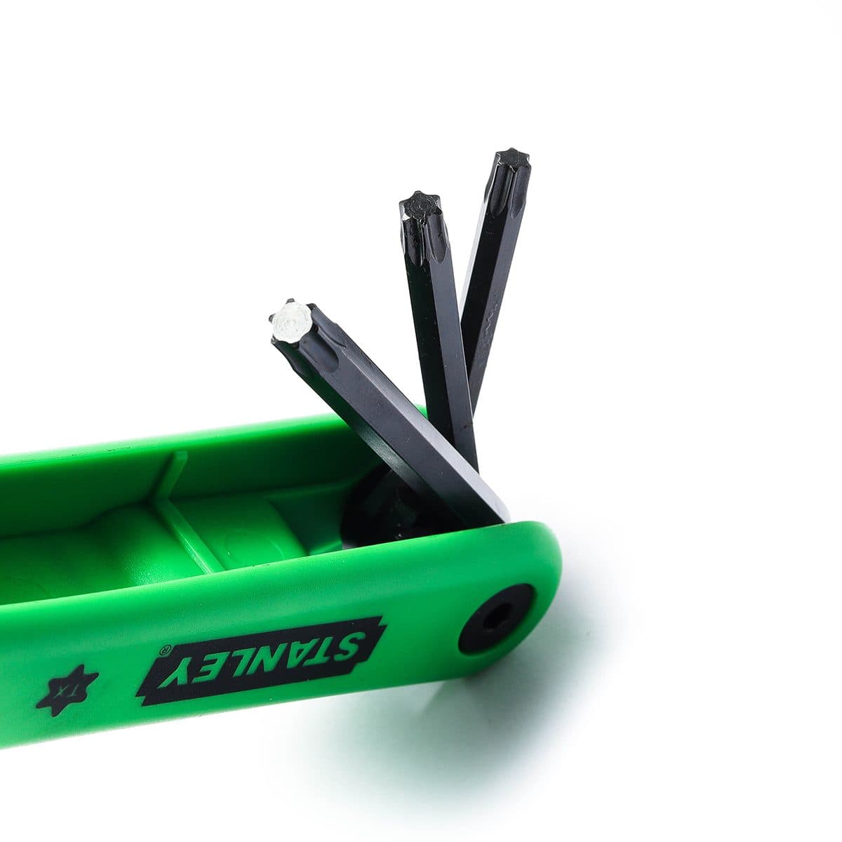 ชุดประแจแอลหัวจีบ ก้านดำ แบบพับได้ สแตนเล่ย์ (STANLEY) รุ่น 69-263 1 ชุด 8 ชิ้น ประกอบไปด้วยขนาด T9, T10, T15, T20, T25, T27, T30, T40