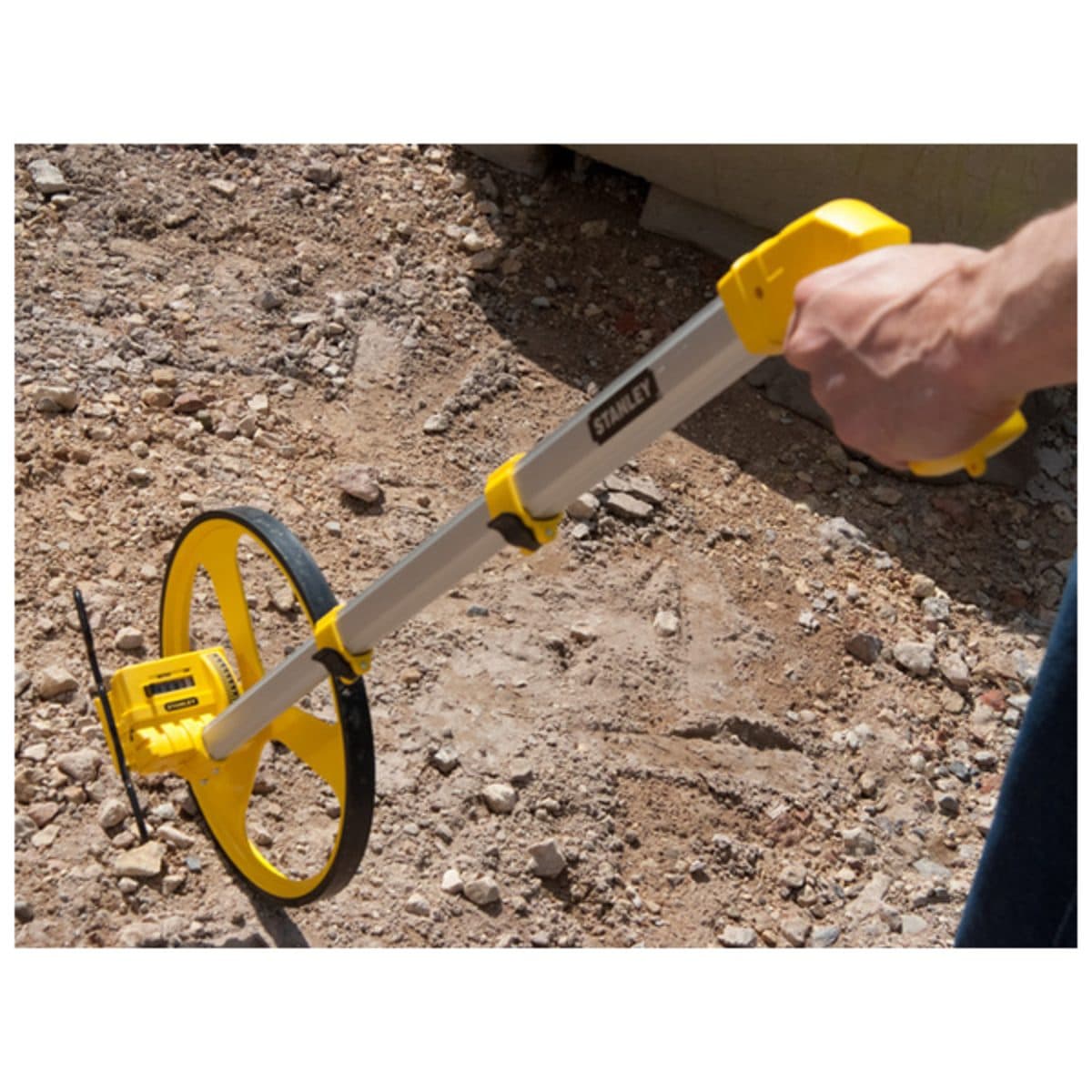 ล้อวัดระยะ สแตนเล่ย์ (STANLEY) รุ่น 77-174 เส้นผ่านศูนย์กลางล้อ 318 มม. (12 นิ้ว) ความละเอียด 1 dm (0,1m) ช่วง 10,000 m