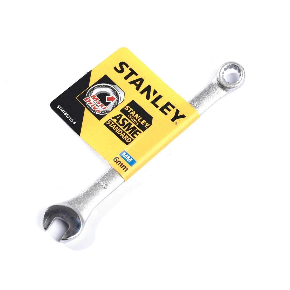 ประแจแหวนข้างปากตาย 80-215 สแตนเล่ย์ (STANLEY) รุ่น CWB ขนาด 6 มม. วัสดุทำจาก เหล็กกล้าคาร์บอน ผ่านการทดสอบตามมาตรฐาน ANSI, ISO &amp; DIN ผิ