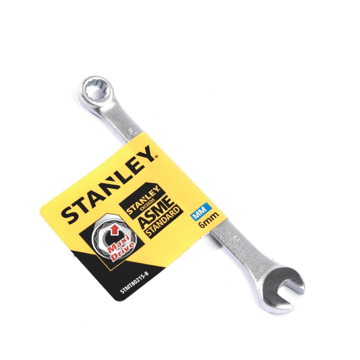 ประแจแหวนข้างปากตาย 80-215 สแตนเล่ย์ (STANLEY) รุ่น CWB ขนาด 6 มม. วัสดุทำจาก เหล็กกล้าคาร์บอน ผ่านการทดสอบตามมาตรฐาน ANSI, ISO &amp; DIN ผิ
