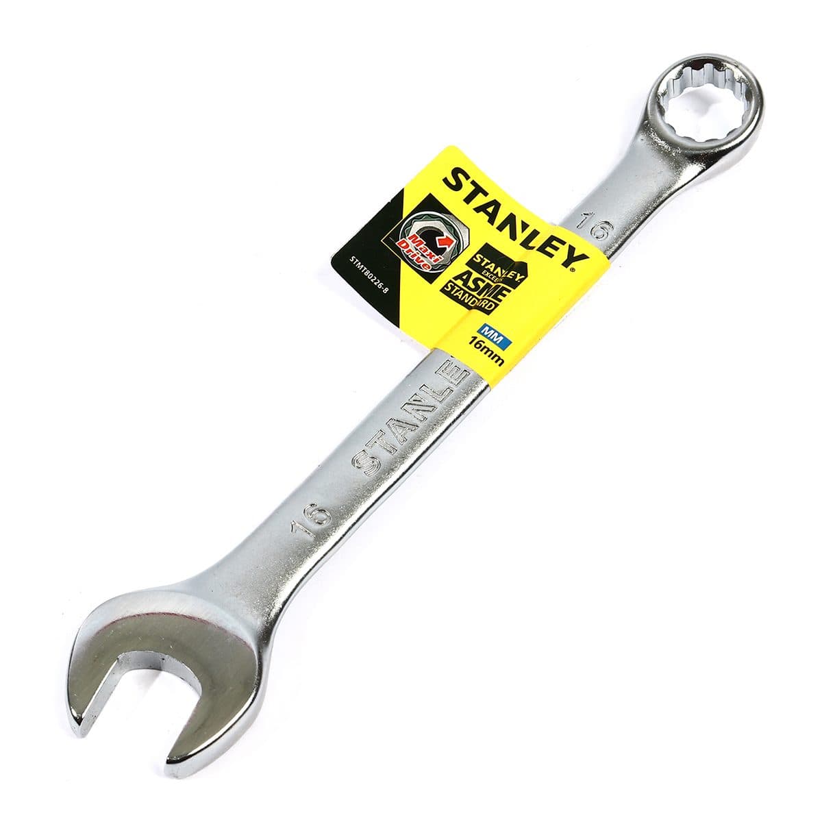 ประแจแหวนข้างปากตาย 80-226 สแตนเล่ย์ (STANLEY) รุ่น CWB ขนาด 16 มม. วัสดุทำจาก เหล็กกล้าคาร์บอน ผ่านการทดสอบตามมาตรฐาน ANSI, ISO &amp; DIN ผ