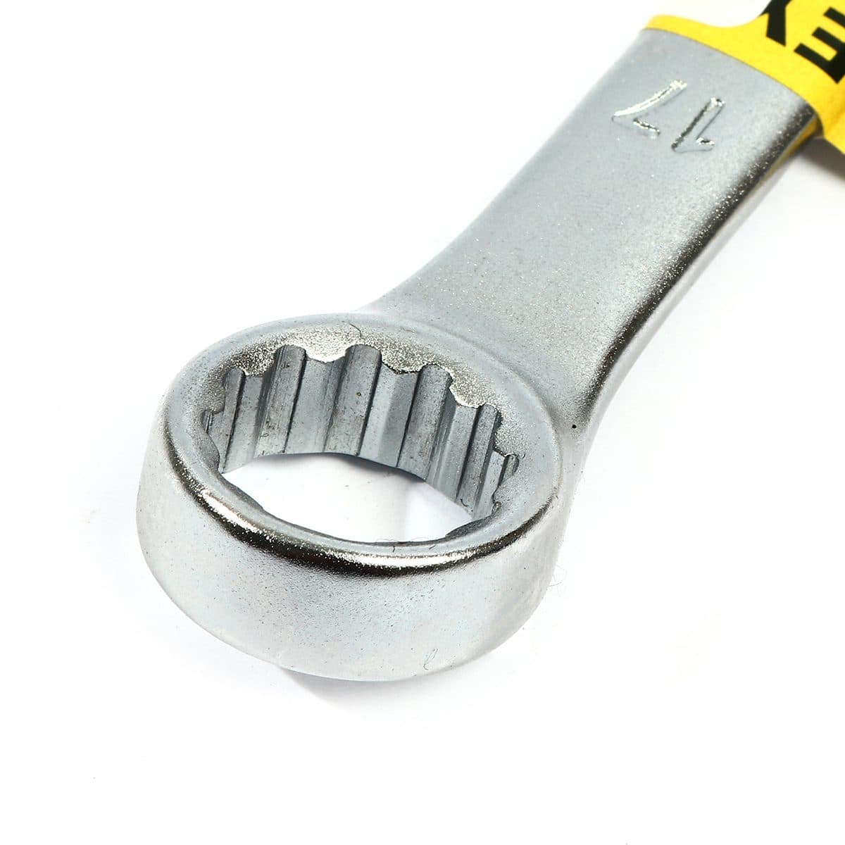 ประแจแหวนข้างปากตาย 80-229 สแตนเล่ย์ (STANLEY) รุ่น CWB ขนาด 17 มม. วัสดุทำจาก เหล็กกล้าคาร์บอน ผ่านการทดสอบตามมาตรฐาน ANSI, ISO &amp; DIN ผ