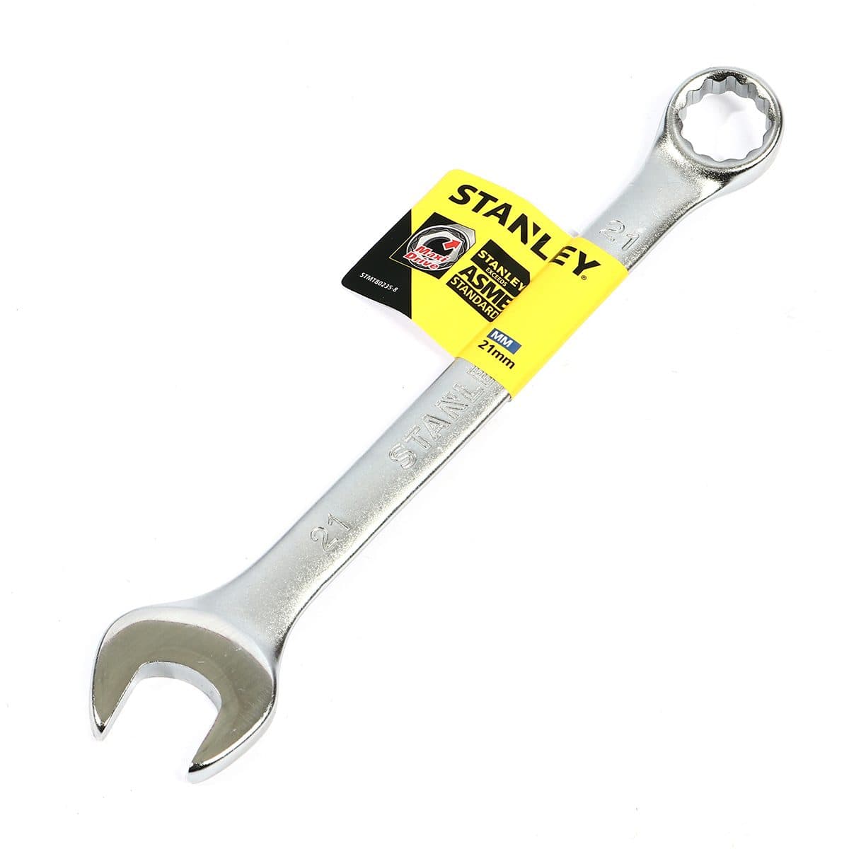 ประแจแหวนข้างปากตาย 80-235 สแตนเล่ย์ (STANLEY) รุ่น CWB ขนาด 21 มม. วัสดุทำจาก เหล็กกล้าคาร์บอน ผ่านการทดสอบตามมาตรฐาน ANSI, ISO &amp; DIN ผ