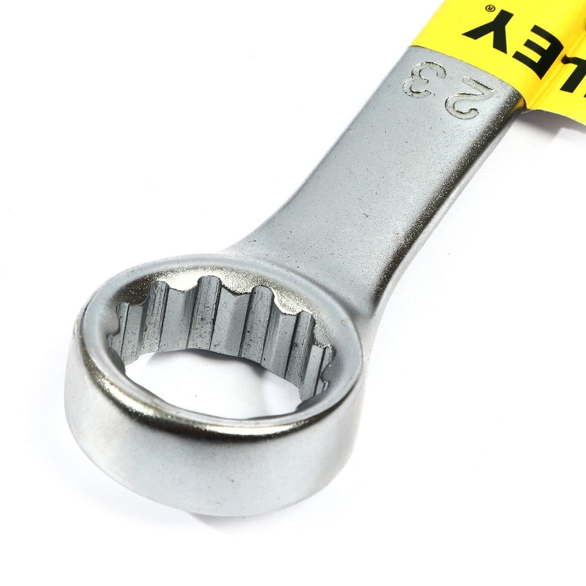 ประแจแหวนข้างปากตาย 80-238 สแตนเล่ย์ (STANLEY) รุ่น CWB ขนาด 23 มม. วัสดุทำจาก เหล็กกล้าคาร์บอน ผ่านการทดสอบตามมาตรฐาน ANSI, ISO &amp; DIN ผ