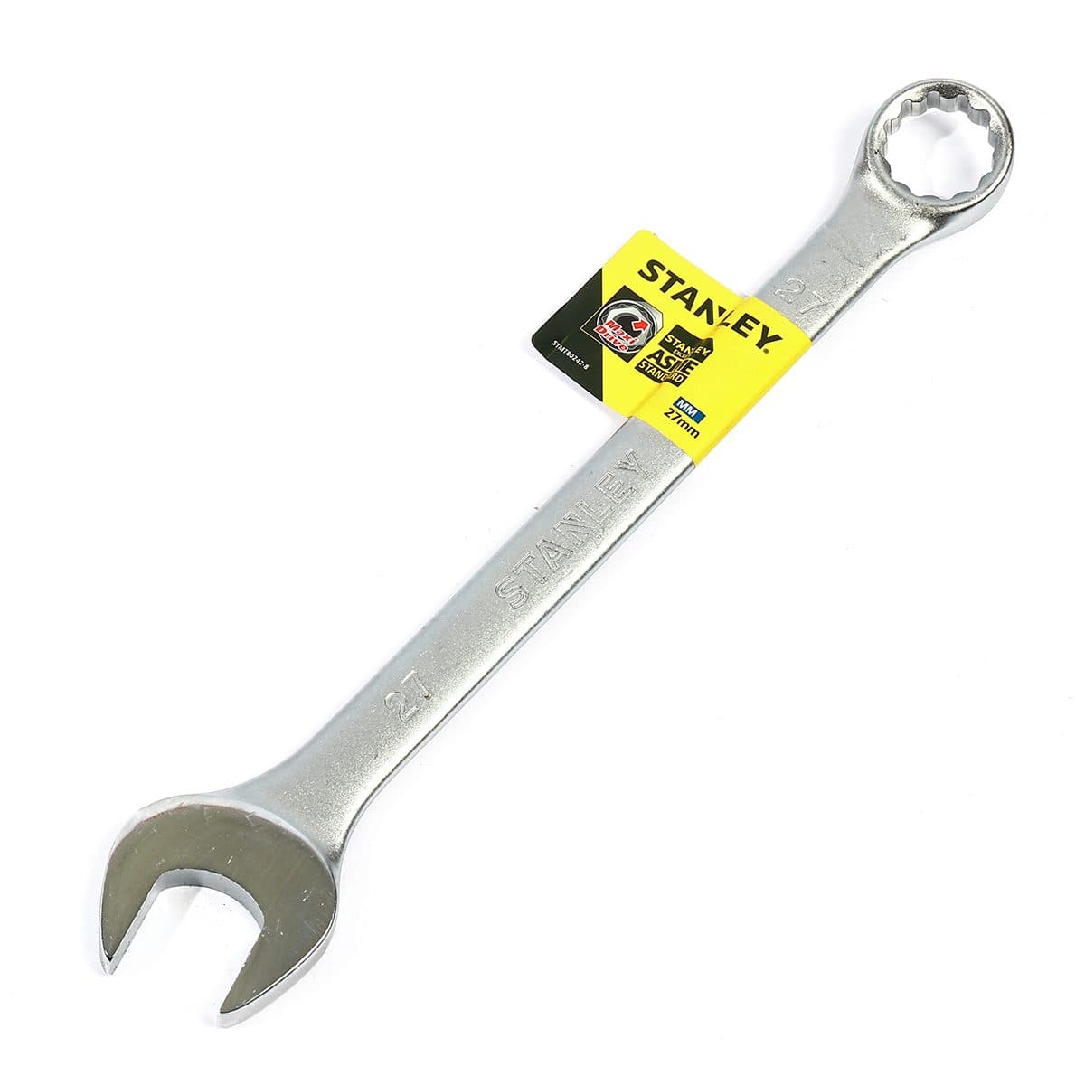 ประแจแหวนข้างปากตาย 80-242 สแตนเล่ย์ (STANLEY) รุ่น CWB ขนาด 27 มม. วัสดุทำจาก เหล็กกล้าคาร์บอน ผ่านการทดสอบตามมาตรฐาน ANSI, ISO &amp; DIN ผ