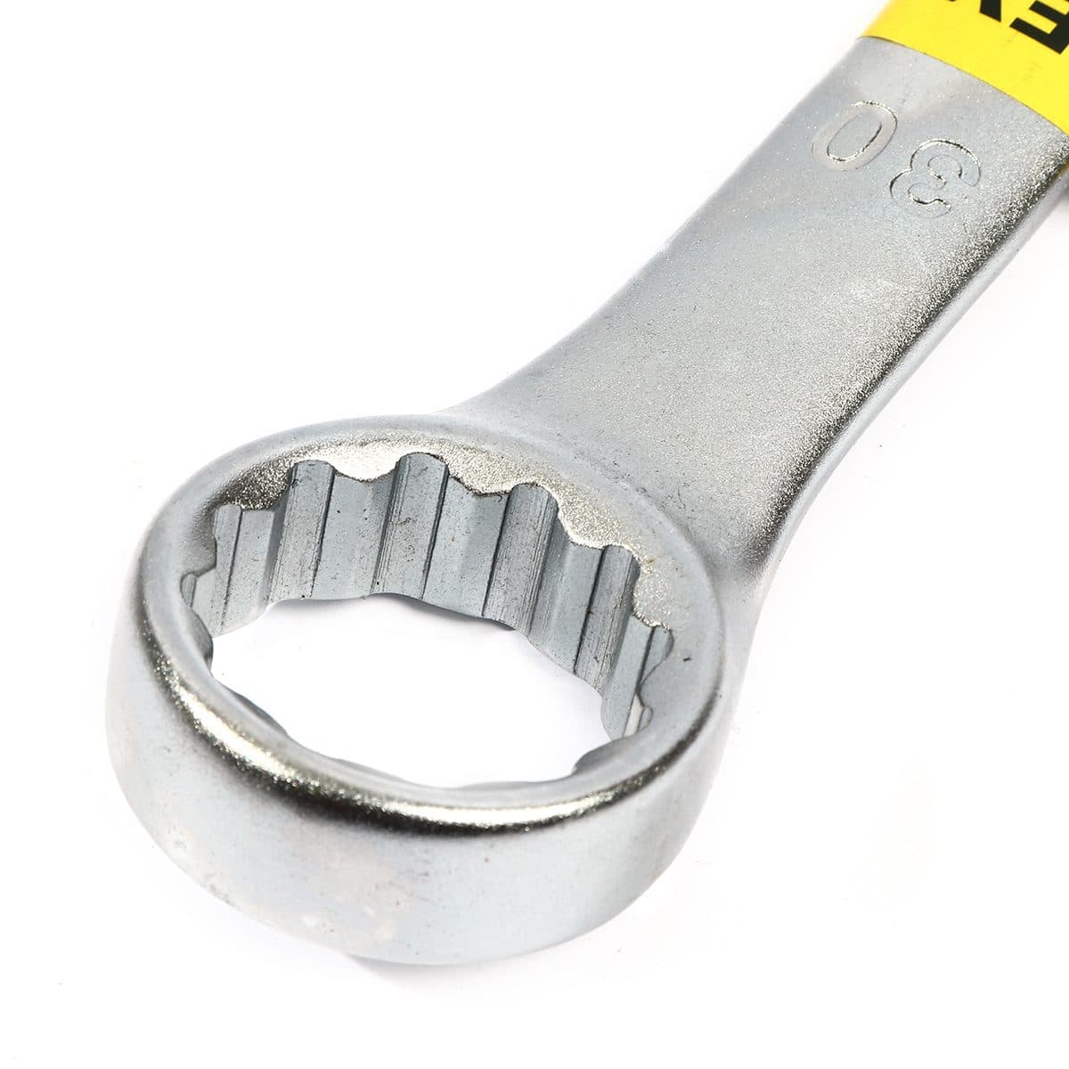 ประแจแหวนข้างปากตาย 80-244 สแตนเล่ย์ (STANLEY) รุ่น CWB ขนาด 30 มม. วัสดุทำจาก เหล็กกล้าคาร์บอน ผ่านการทดสอบตามมาตรฐาน ANSI, ISO &amp; DIN ผ