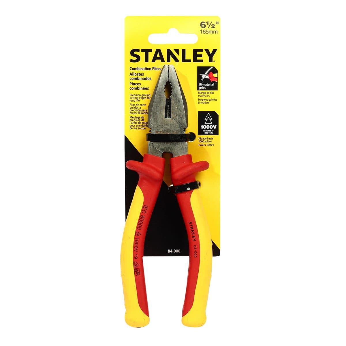 84-000 คีมปากตรง/จิ้งจก หุ้มฉนวน 165มม.