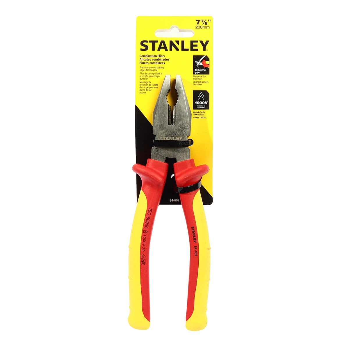 84-002 คีมปากตรง/จิ้งจก หุ้มฉนวน 200มม.