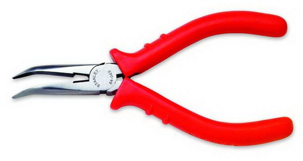 84-054 คีมตัดปากแหลมปลายงอ ด้ามแดง 6"