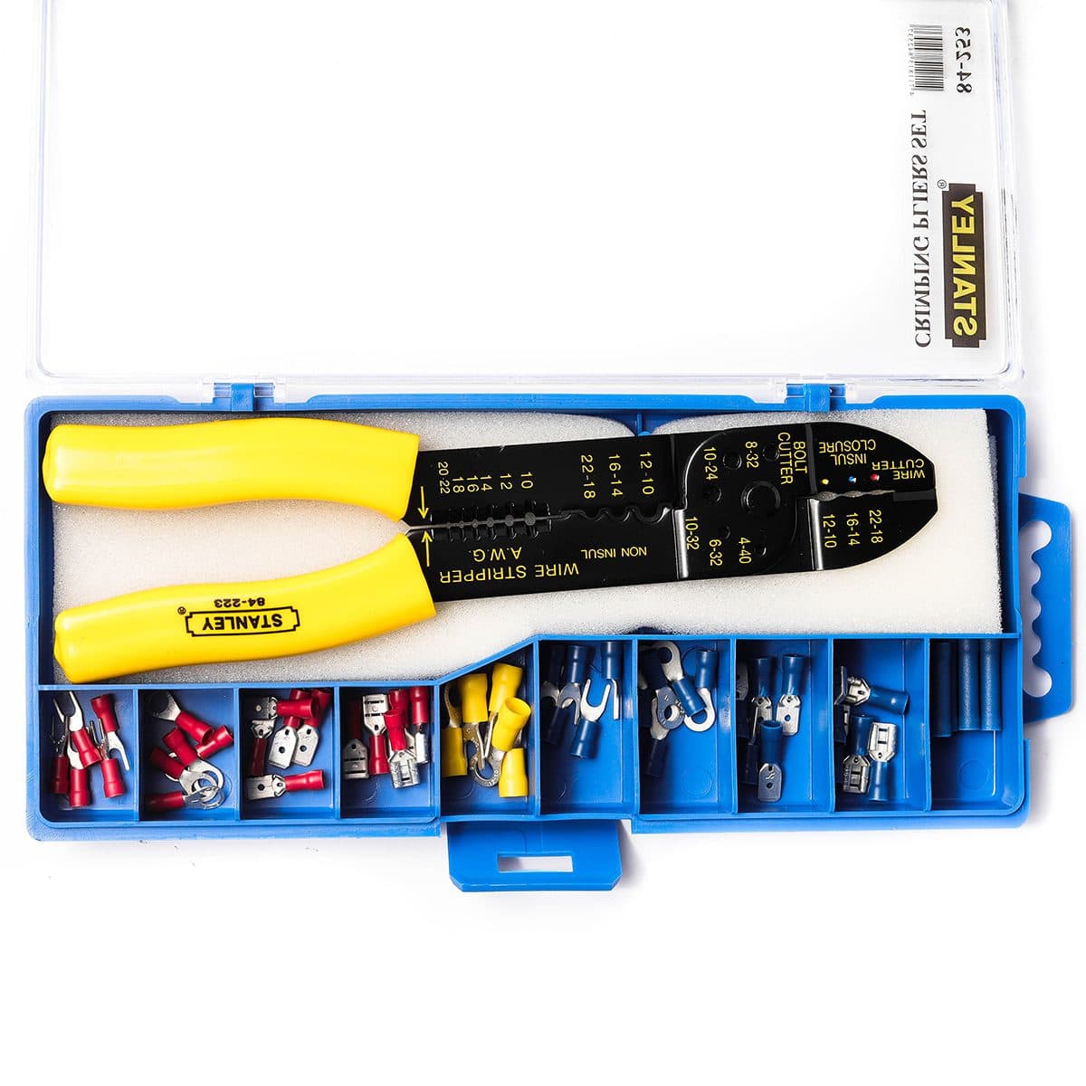 84-253 คีมปอก/ย้ำ สายไฟ 9" พร้อมอุปกรณ์