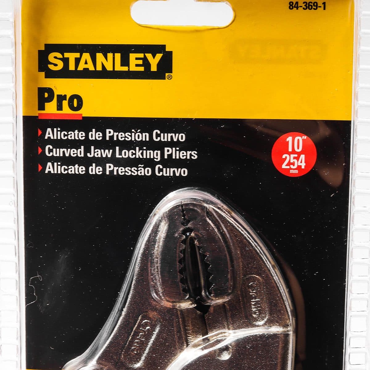 84-369 คีมล็อค ด้ามหุ้มยาง ปากโค้ง 10"