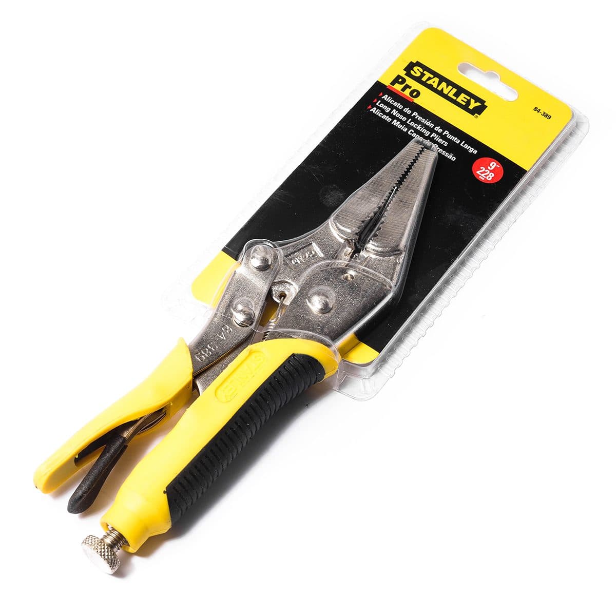 84-389 คีมล็อค ด้ามหุ้มยาง ปากแหลม 9"