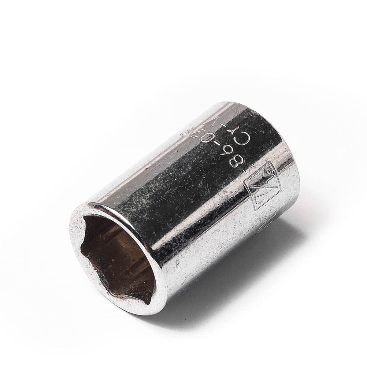 86-029 ลูกบ็อกสั้น 6เหลี่ยม1/4"ขนาด7/16"