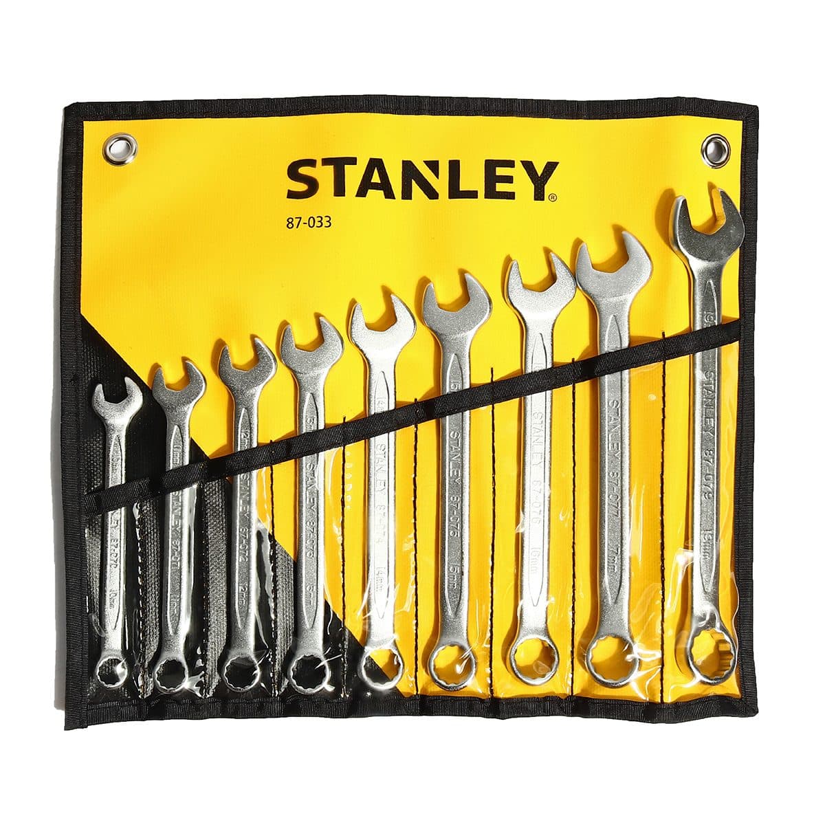 87-033 ชุดประแจแหวนข้างฯ 9ชิ้น 10-19มม.