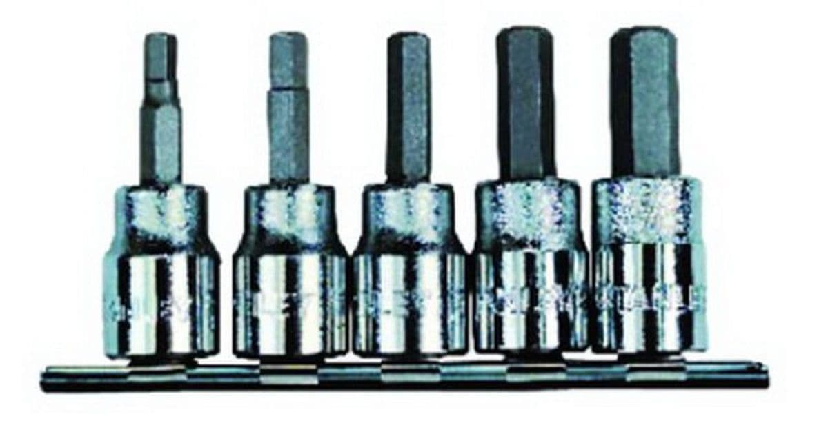 87-343ชุดลูกบ็อกเดือย6เหลี่ยม 3/8" 5ชิ้น