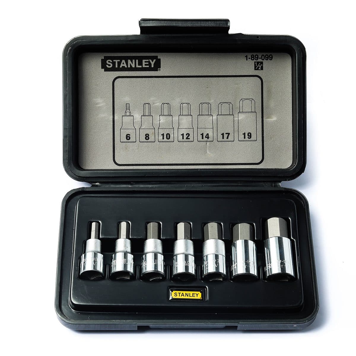 89-099ชุดลูกบ็อกเดือย 6เหลี่ยม1/2" 7ชิ้น