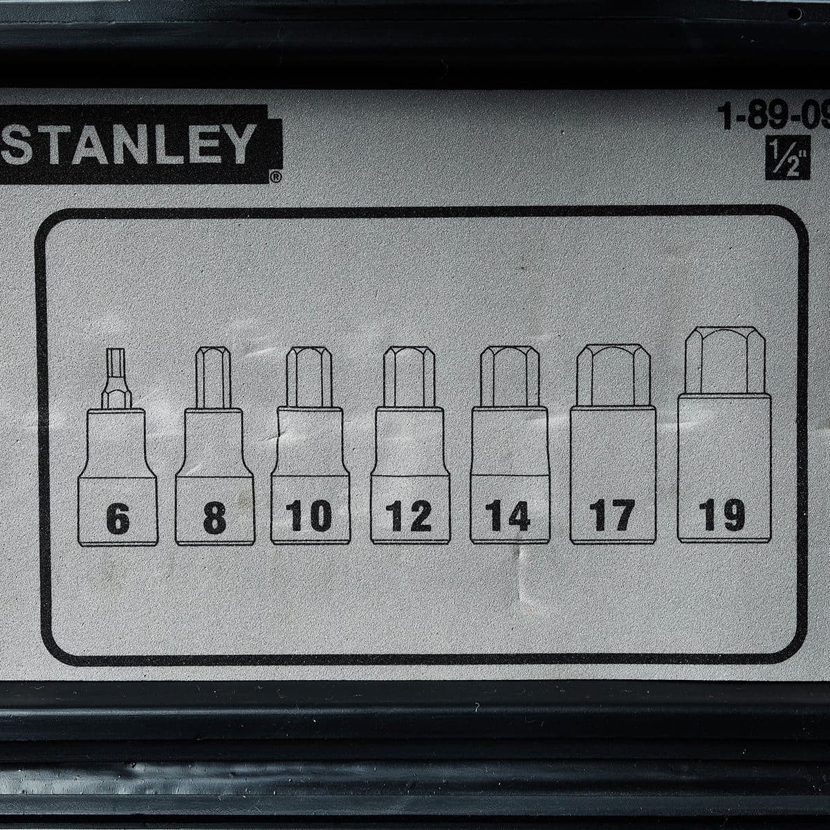 89-099ชุดลูกบ็อกเดือย 6เหลี่ยม1/2" 7ชิ้น