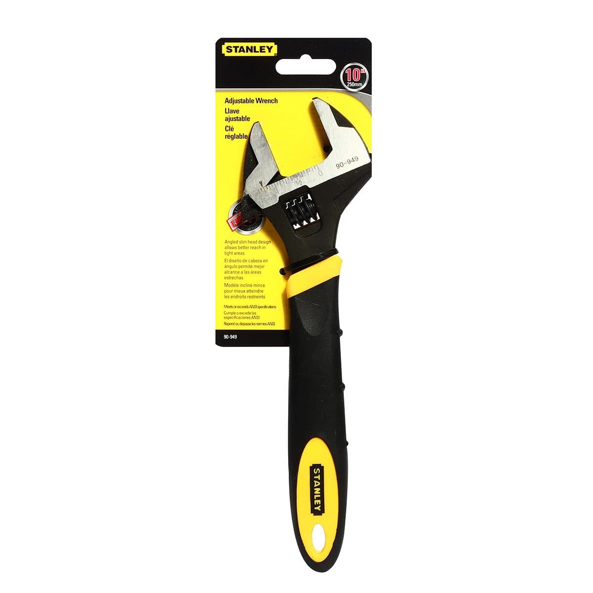 90-949 ประแจเลื่อน หุ้มยางกันลื่น 10"