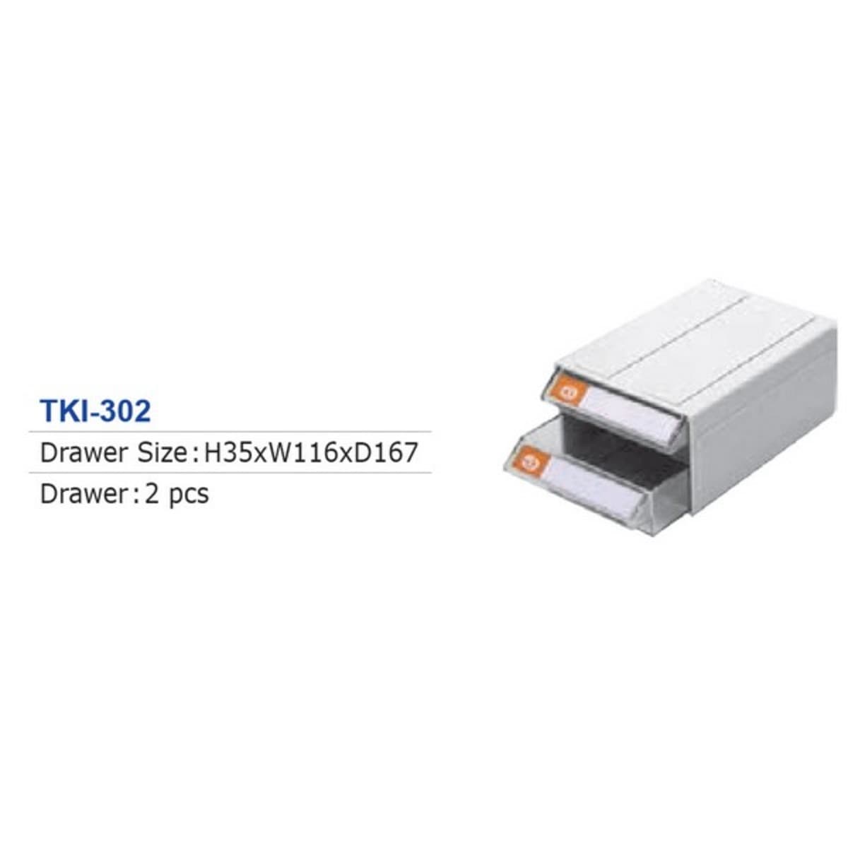 TKI-302 กล่องอะไหล่เก็บเครื่องมือ 2 ชั้น