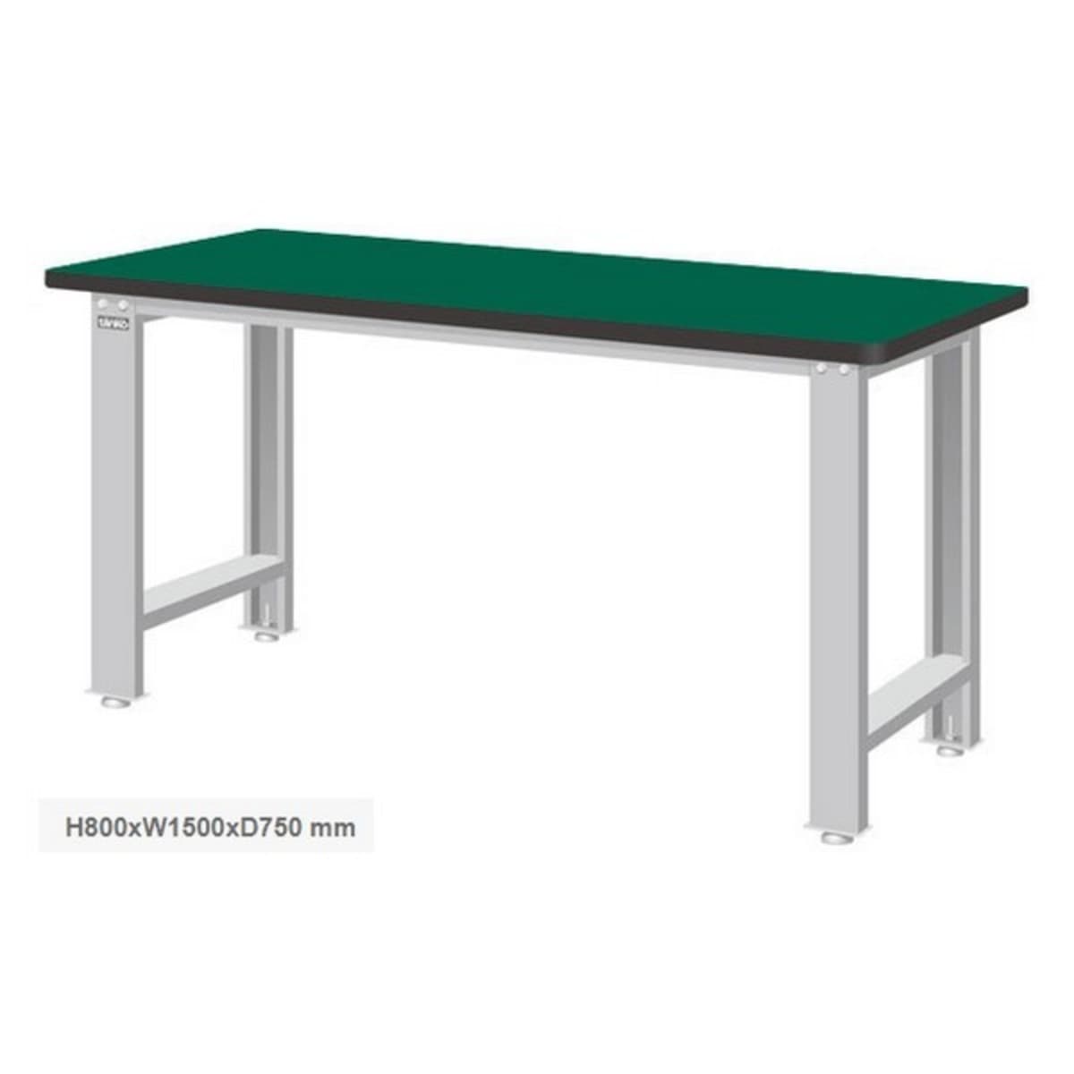 WB-57N โต๊ช่าง 1.5ม ท๊อปยาง (600KG)