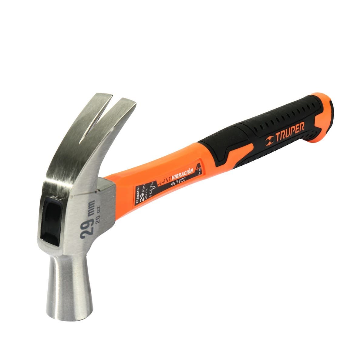 ค้อนหงอน ด้ามไฟเบอร์ 20 ออนซ์ ทรูเปอร์ (TRUPER) รุ่น 10852 ขนาดยาว 13 นิ้ว ด้ามไฟเบอร์กลาสแบบหัวฉีดคู่ช่วยลดการสั่นสะเทือน เหมาะกับ งานช่างไ