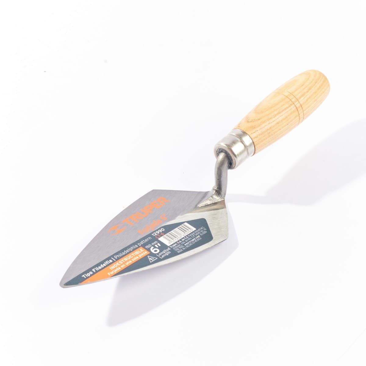 TRUPER เกียงแหลมก่ออิฐ 6 นิ้ว (70x153 มม.) รุ่น 12990 ทำจากเหล็กคุณภาพสูง ด้ามไม้ สำหรับงานก่ออิฐและก่อสร้าง (ทรูเปอร์)