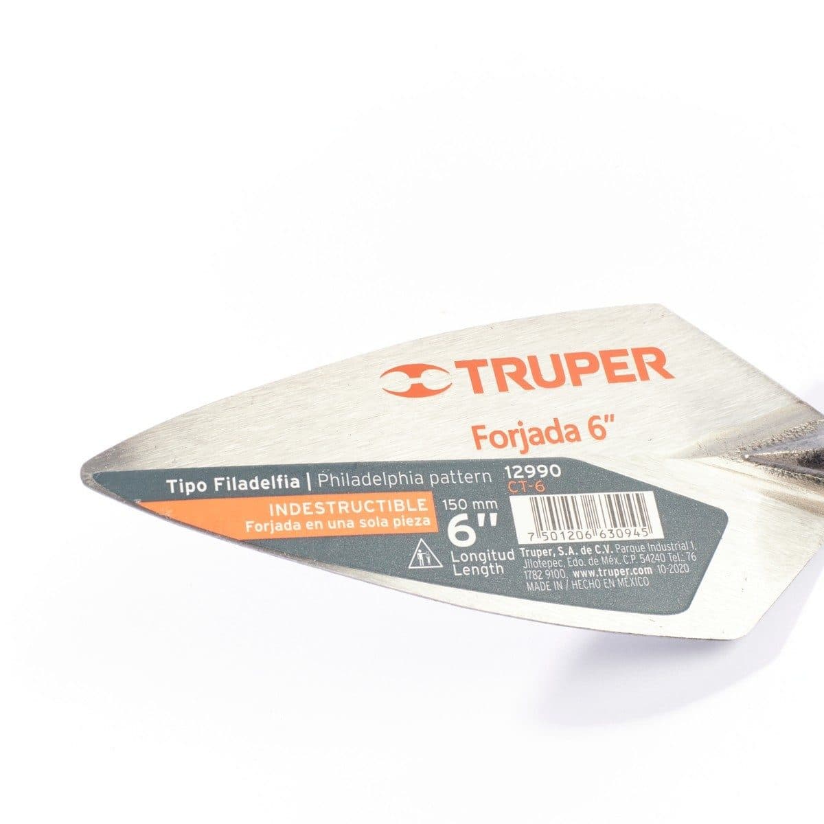 TRUPER เกียงแหลมก่ออิฐ 6 นิ้ว (70x153 มม.) รุ่น 12990 ทำจากเหล็กคุณภาพสูง ด้ามไม้ สำหรับงานก่ออิฐและก่อสร้าง (ทรูเปอร์)