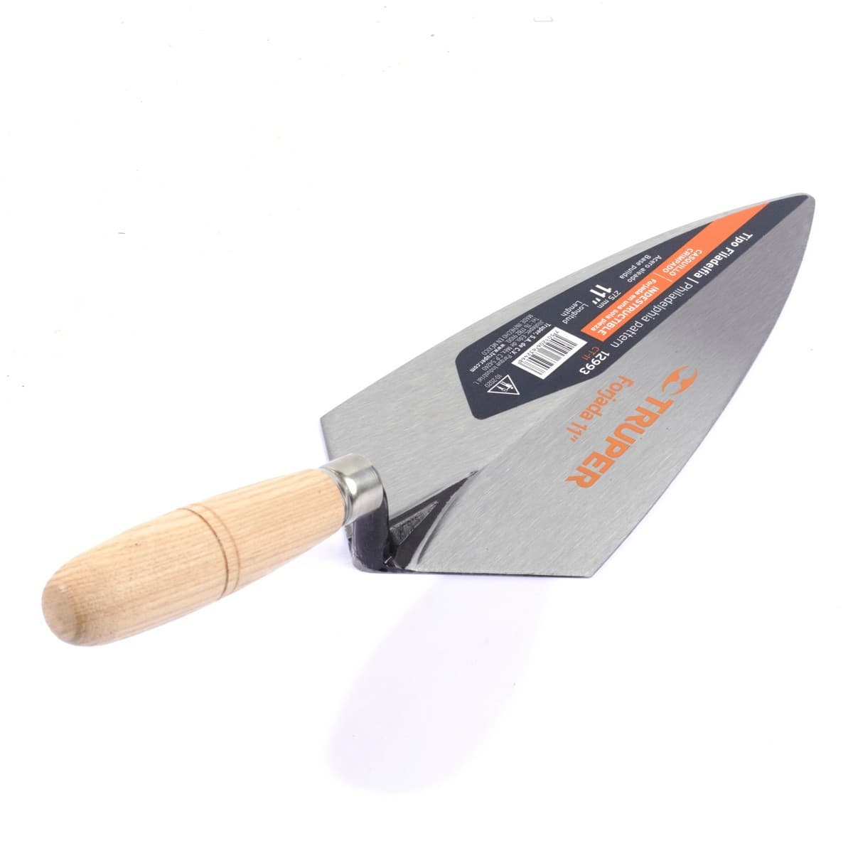 TRUPER เกียงแหลมก่ออิฐ 11 นิ้ว (132x280 มม.) รุ่น 12993 ผลิตจากเหล็กคุณภาพสูง ด้ามไม้ สำหรับก่ออิฐและงานก่อสร้าง (ทรูเปอร์)