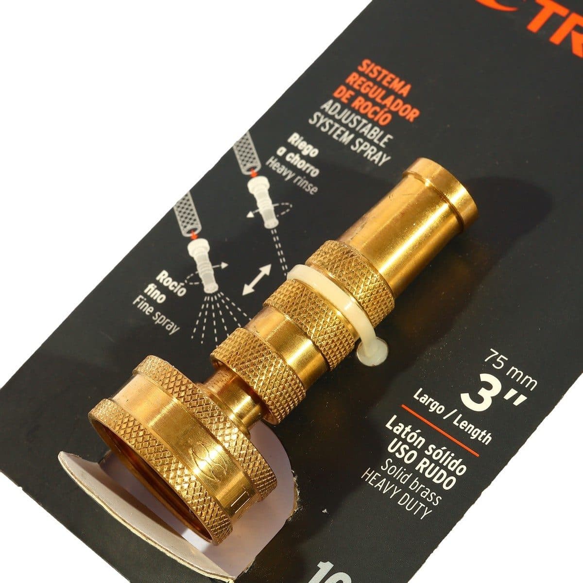 TRUPER หัวฉีดเกลียวตรงทองเหลือง 3 นิ้ว รุ่น CHMA-3 ทำจากโพรพิลีน ฝาโปร่งใสพร้อมสแนป (ทรูเปอร์)