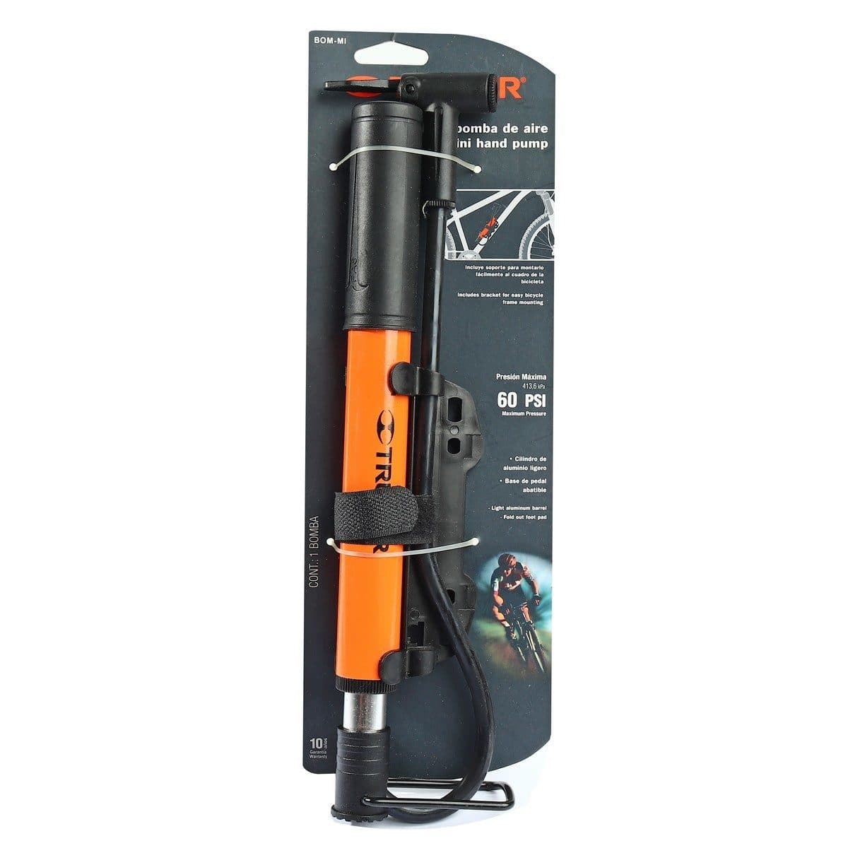 TRUPER ที่สูบลมจักรยานมินิ 60 ปอนด์ รุ่น 13790 การพกพาง่าย การประกอบง่าย ใช้งานไม่ยุ่งยาก (ทรูเปอร์)