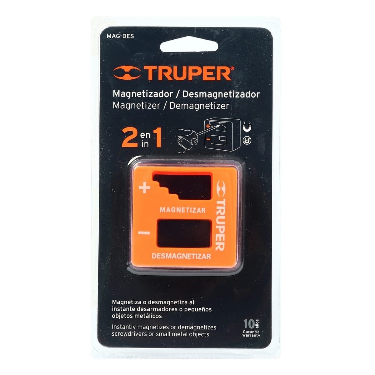 ตัวถอดและอัดแม่เหล็กสำหรับไขควง ทรูเปอร์ (TRUPER) รุ่น 14141 ฝาครอบทำจากโพรพิลีน ความยาว 51 มม. ความสูง 50 มม. ความกว้าง 28.5 มม.