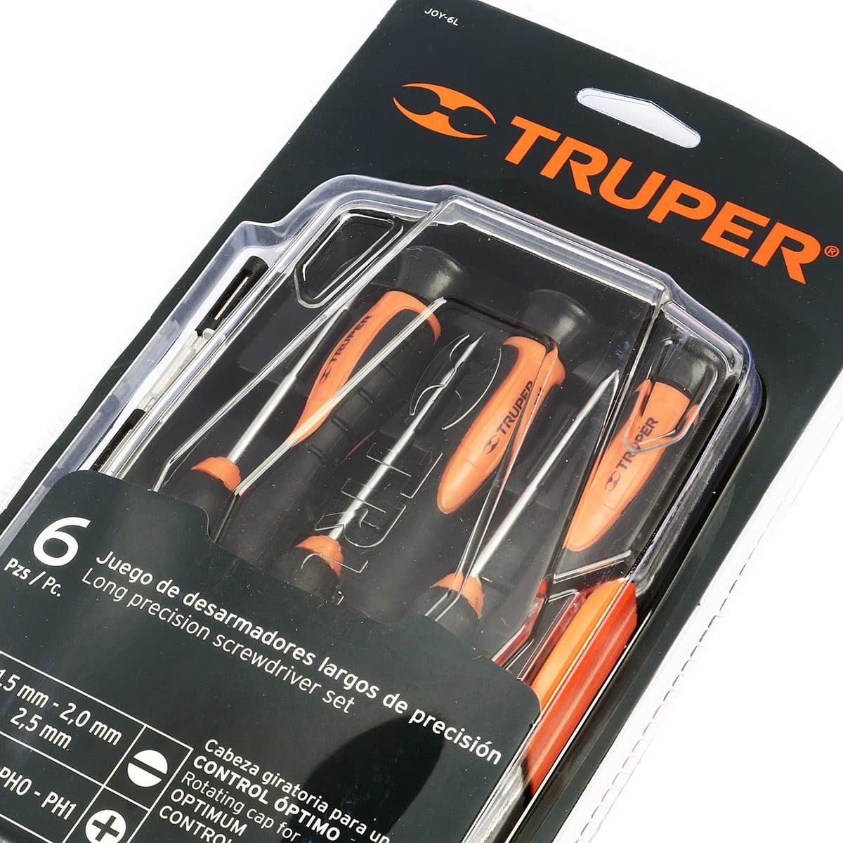ชุดไขควงซ่อมยาวอเนกประสงค์ 6 ชิ้น ทรูเปอร์ (TRUPER) รุ่น 14156 ทำจากเหล็กวานาเดียม Chrome เหมาะสำหรับงานอิเล็กทรอนิกส์และความแม่นยำ