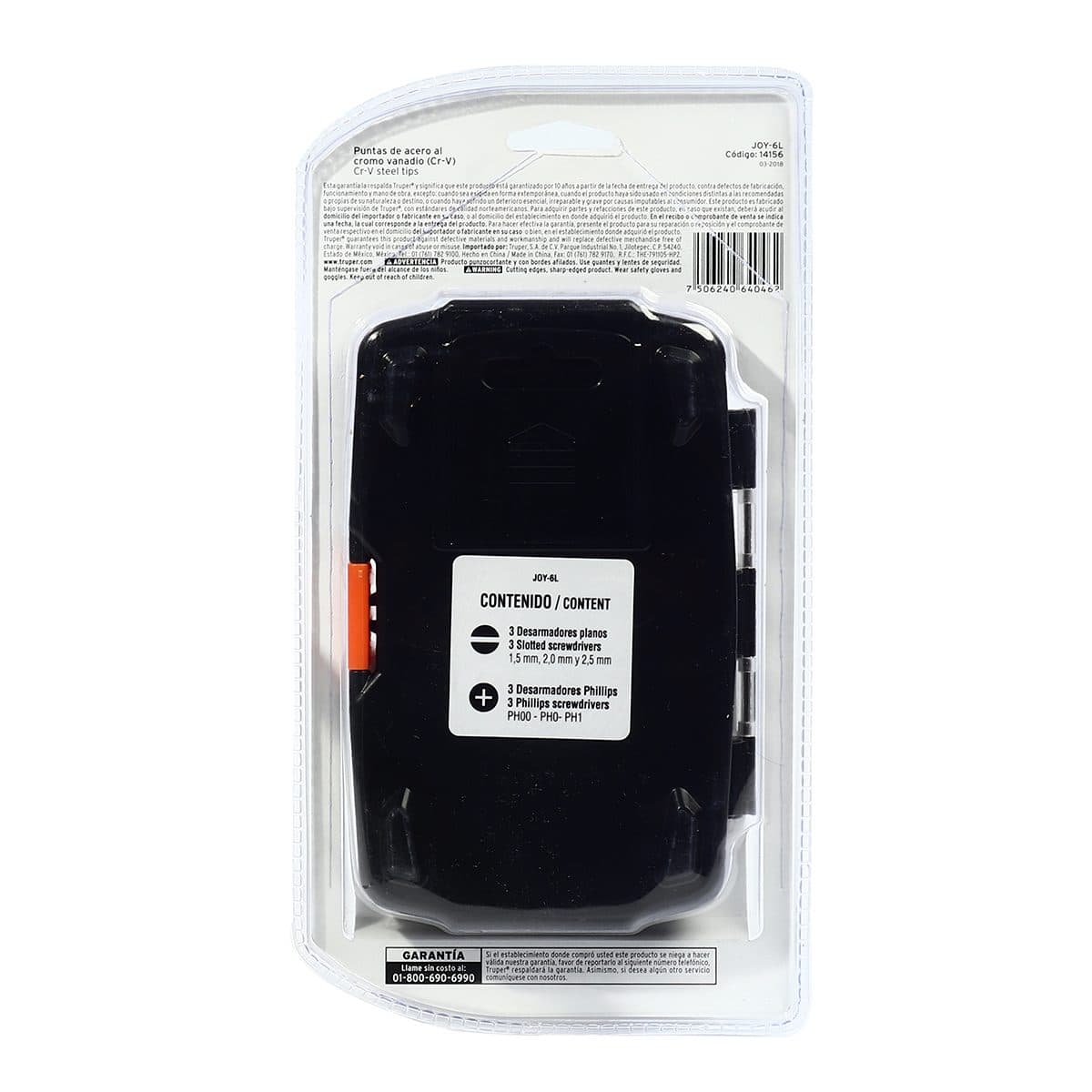 ชุดไขควงซ่อมยาวอเนกประสงค์ 6 ชิ้น ทรูเปอร์ (TRUPER) รุ่น 14156 ทำจากเหล็กวานาเดียม Chrome เหมาะสำหรับงานอิเล็กทรอนิกส์และความแม่นยำ