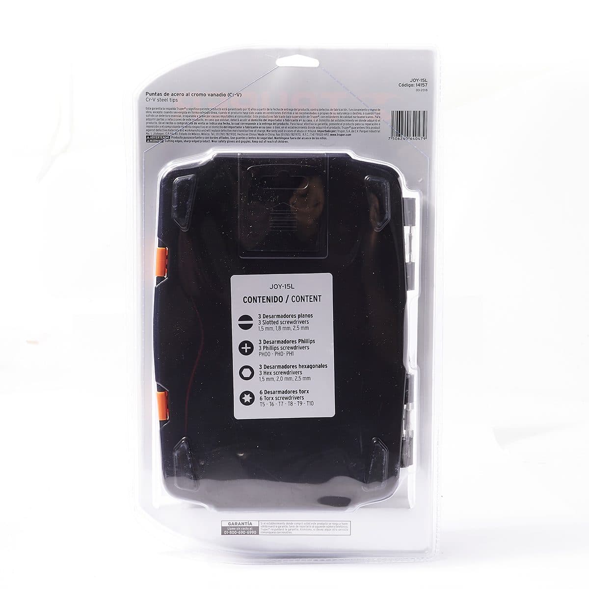 ชุดไขควงซ่อมยาวอเนกประสงค์ 15 ชิ้น ทรูเปอร์ (TRUPER) รุ่น 14157 ทำจากเหล็กวานาเดียม Chrome เหมาะสำหรับงานอิเล็กทรอนิกส์และความแม่นยำ