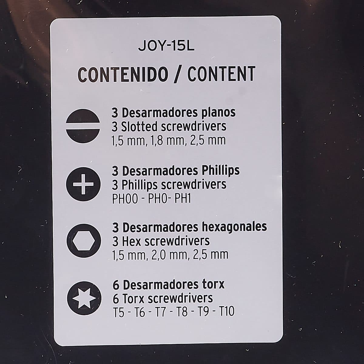 ชุดไขควงซ่อมยาวอเนกประสงค์ 15 ชิ้น ทรูเปอร์ (TRUPER) รุ่น 14157 ทำจากเหล็กวานาเดียม Chrome เหมาะสำหรับงานอิเล็กทรอนิกส์และความแม่นยำ