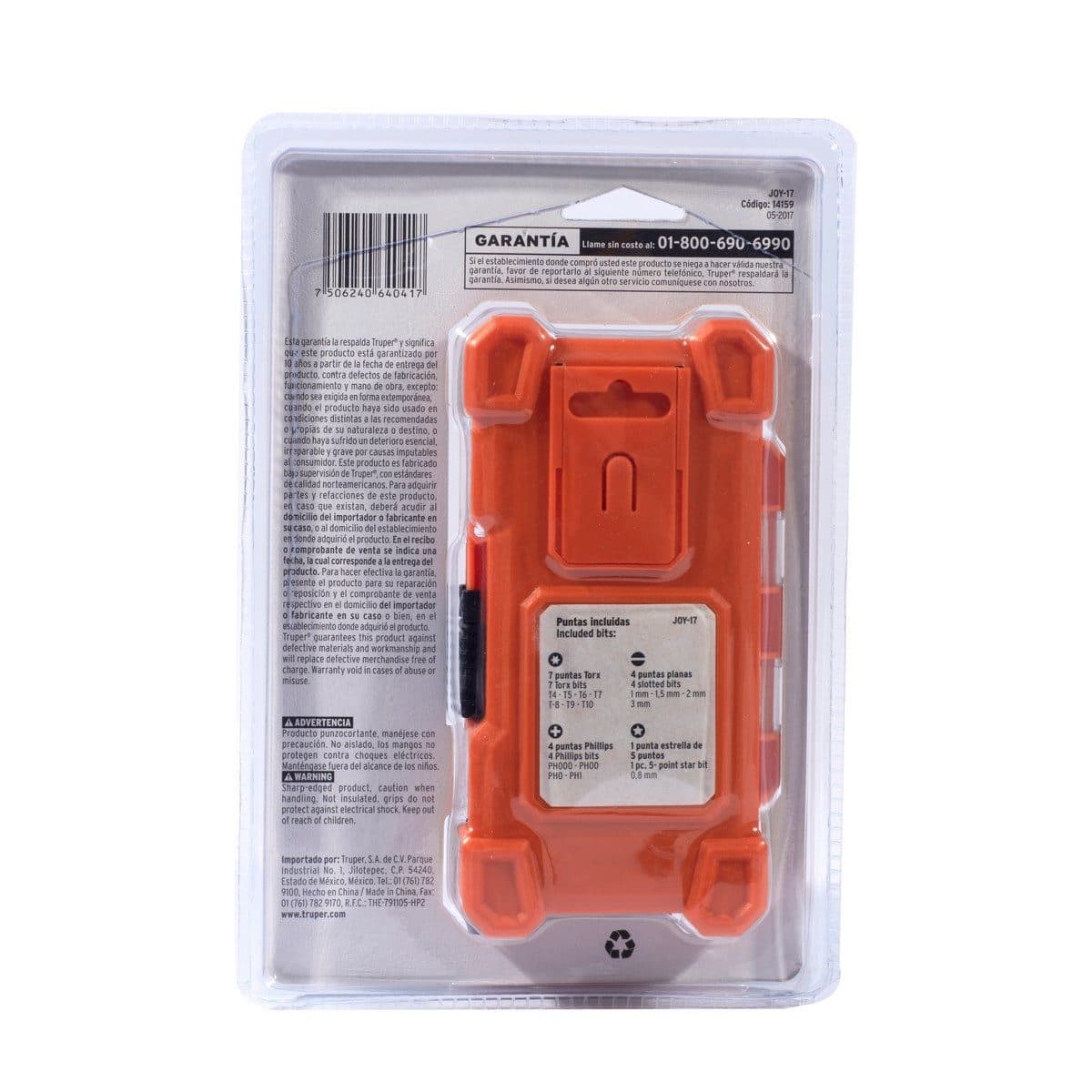 ไขควงงานละเอียด ดอกไขควง 17 หัว ทรูเปอร์ (TRUPER) รุ่น 14159 ทำจากเหล็ก Cr-V ทนทานต่อการสึกหรอมากกว่าเหล็กกล้าคาร์บอน