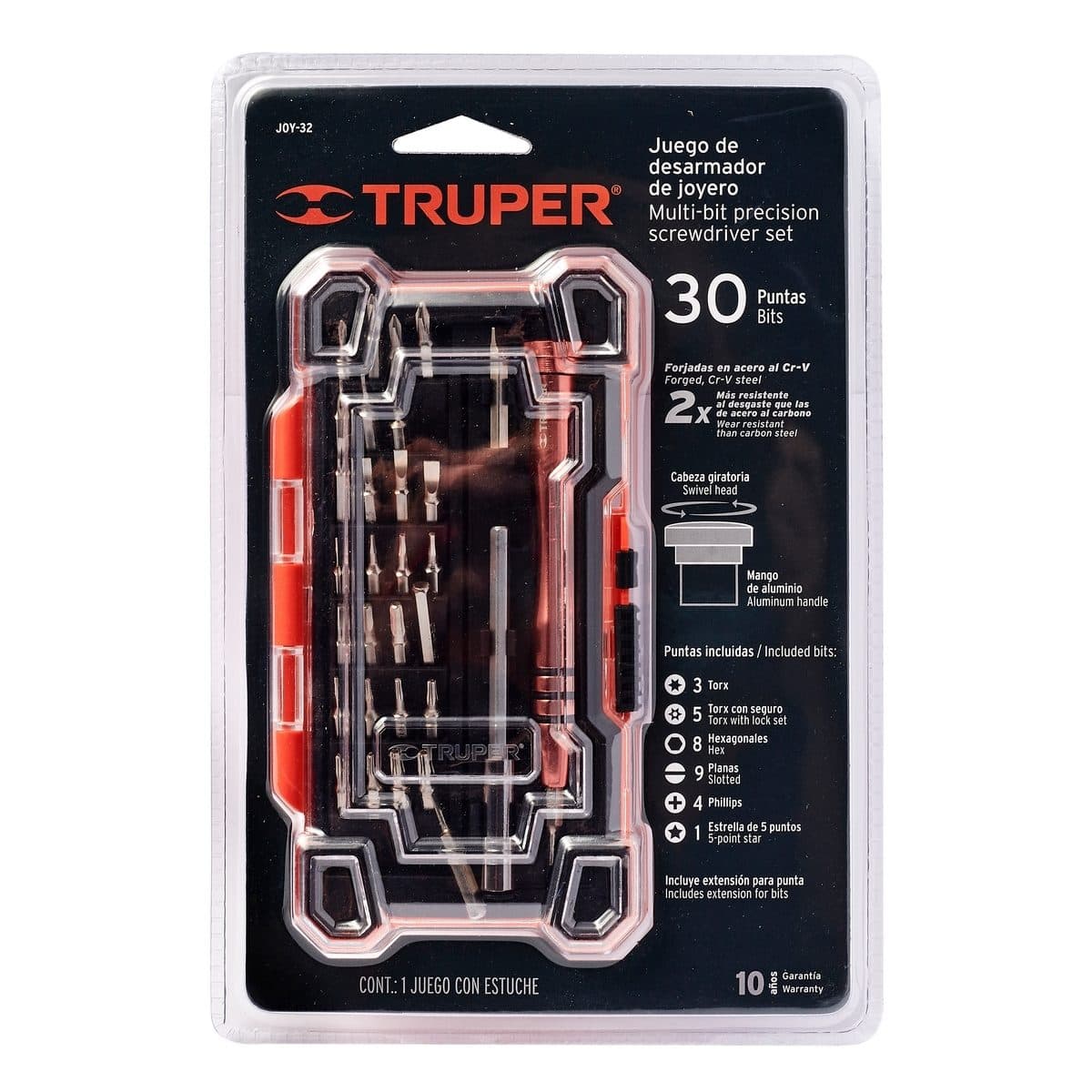 ไขควงงานละเอียด ดอกไขควง 30 หัว ทรูเปอร์ (TRUPER) รุ่น 14162 ทนทานต่อการสึกหรอมากกว่าเหล็กกล้าคาร์บอน