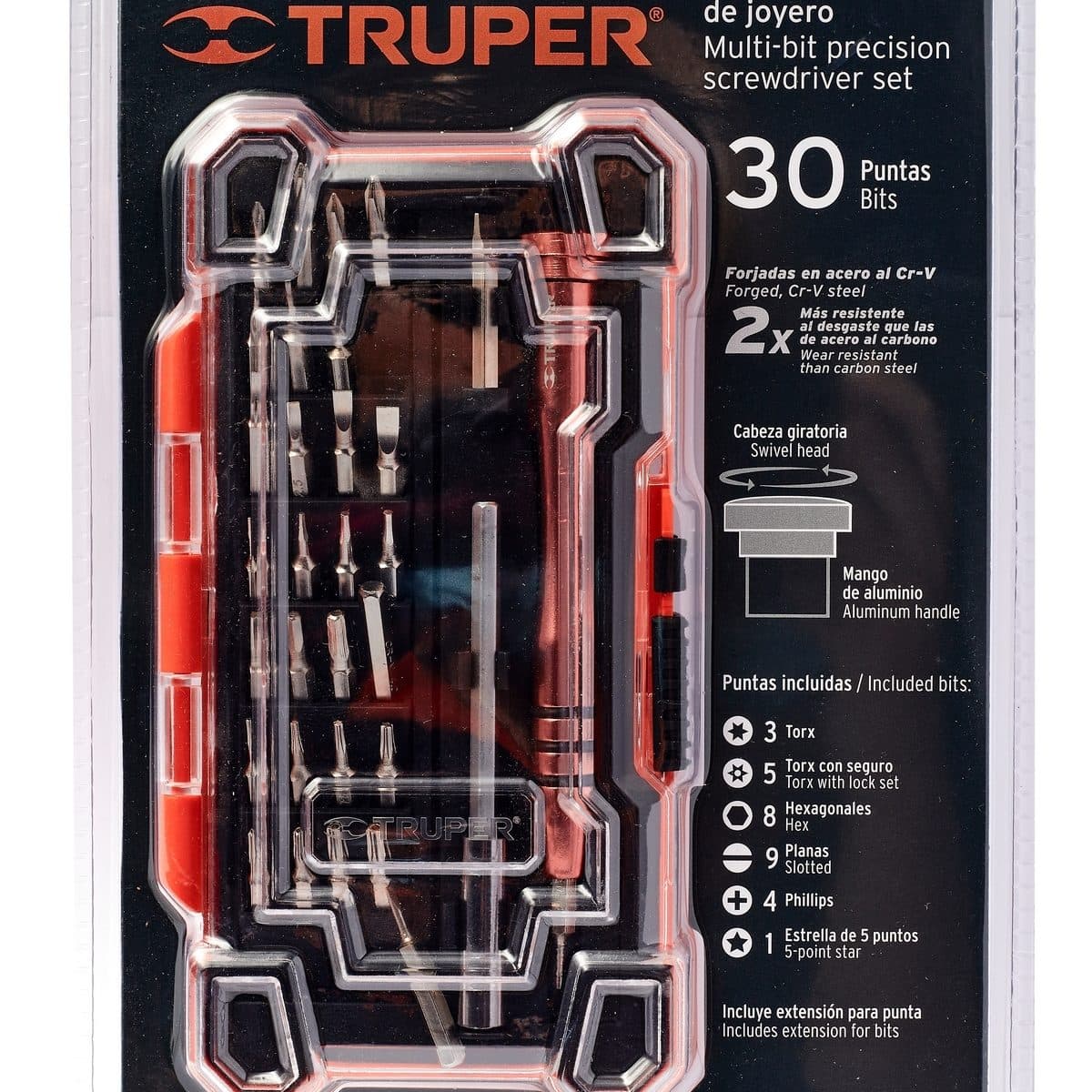 ไขควงงานละเอียด ดอกไขควง 30 หัว ทรูเปอร์ (TRUPER) รุ่น 14162 ทนทานต่อการสึกหรอมากกว่าเหล็กกล้าคาร์บอน