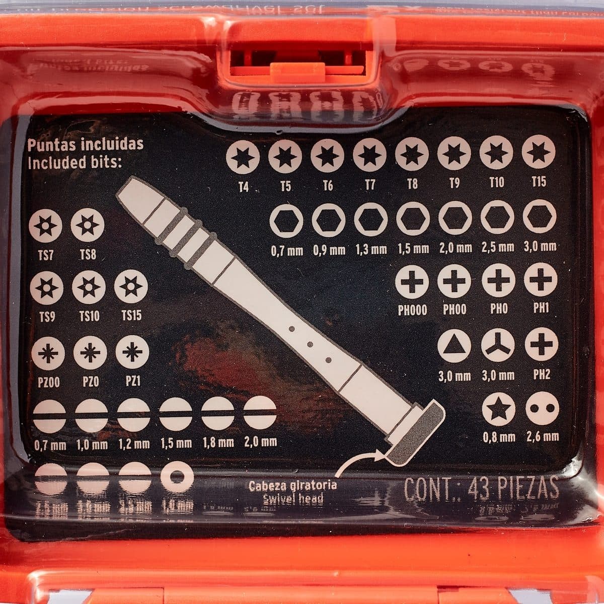 ไขควงงานละเอียด ดอกไขควง 42 หัว ทรูเปอร์ (TRUPER) รุ่น 14163 หลอมเหล็ก Cr-V หัวหมุนทนทานต่อการสึกหรอมากกว่าเหล็กกล้าคาร์บอน