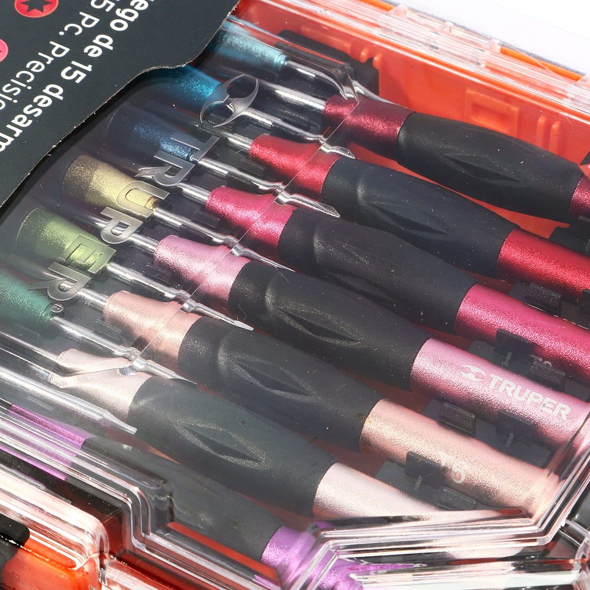 ไขควงงานละเอียด ดอกไขควง 15 หัว ทรูเปอร์ (TRUPER) รุ่น 14205 ทำจากเหล็กวานาเดียมโครเมี่ยมที่มีความแม่นยำสูง เหมาะสำหรับงานอิเล็กทรอนิกส์และค