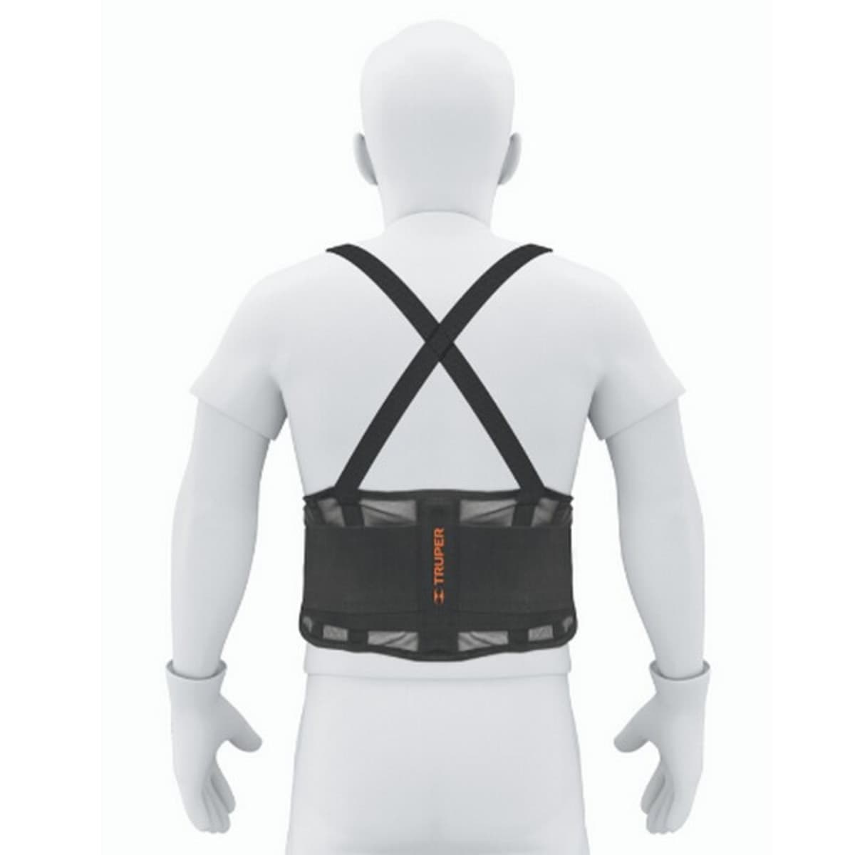 TRUPER เข็มขัดพยุงหลัง ไซส์ M (32-38 นิ้ว) รุ่น 14216 สายยางยืดปรับระดับได้ ช่วยป้องกันการบาดเจ็บระหว่างทำงาน (ทรูเปอร์)