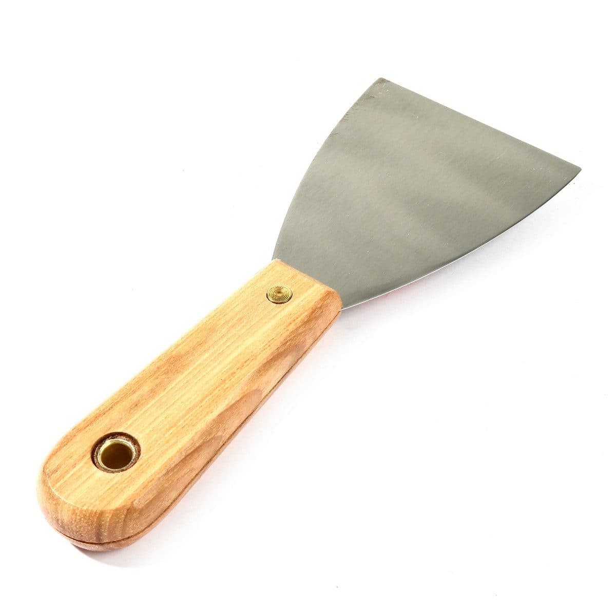 เกียงเหล็กโป้วสี ด้ามไม้ ขนาด 3 นิ้ว ทรูเปอร์ (TRUPER) รุ่น 14449  ใบมีดทำจากเหล็ก กว้าง 3 นิ้ว (76 มม.) ยาว 196 มม.