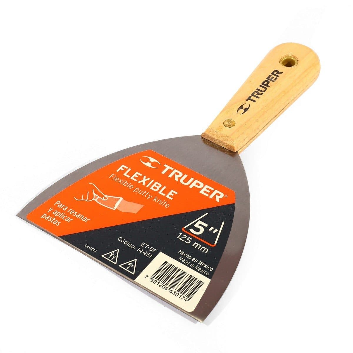 เกียงเหล็กโป้วสี ด้ามไม้ ขนาด 5 นิ้ว ทรูเปอร์ (TRUPER) รุ่น 14451 เหมาะสำหรับงานทำสีรถยนต์และงานก่อสร้าง